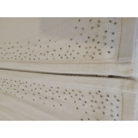 NWT Women's Croft & Barrow Size M Cream Beaded Sweater, Shell Attached - Picture 8 of 16